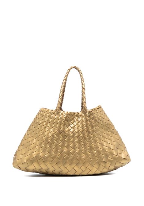 Gold santa croce woven hand bag Costrellos - DRAGON DIFFUSION women